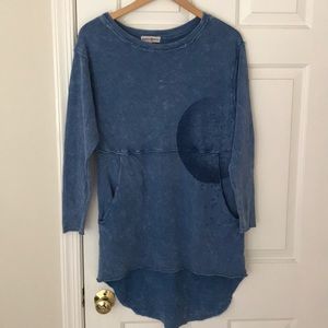 Terry asymmetrical dress